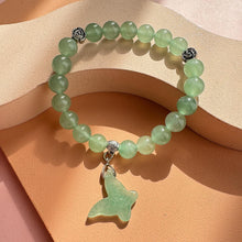 Load image into Gallery viewer, Aventurine Butterlfy Charm Bracelet
