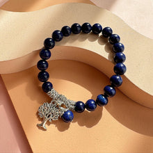 Load image into Gallery viewer, Tree Of Life Charm Lapis Lazuli Bracelet