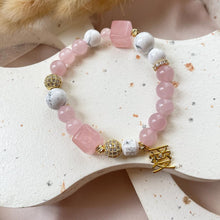 Load image into Gallery viewer, Rose Quartz with Howlite Bracelet