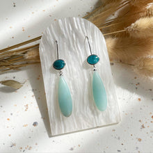 Load image into Gallery viewer, Apatite with Amazonite Earring