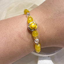 Load image into Gallery viewer, Yellow Onyx , Citrine with Clear Quartz Bracelet