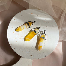 Load image into Gallery viewer, Yellow / Purple / Blue Agate Point Pendant