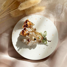 Load image into Gallery viewer, Preserved Rose with Pearl Brooch