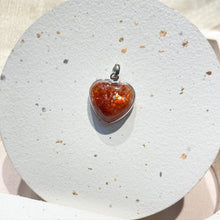Load image into Gallery viewer, 92.5 Silver Golden Strawberry Quartz Heart Pendant