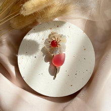 Load image into Gallery viewer, Mother Of Pearl with Carnelian Brooch / Pendant