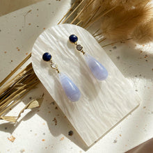 Load image into Gallery viewer, Sodalite with Blue Lace Agate Earring