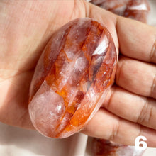 Load image into Gallery viewer, Fire Quartz aka Hematoid Quartz Palm Stone