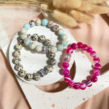 Load image into Gallery viewer, Dalmatian Jasper / Pink Agate / Imperial Jasper Bracelet