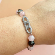 Load image into Gallery viewer, Smoky Quartz with Rose Quartz Bracelet