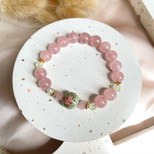 Load image into Gallery viewer, Rose Quartz , Prehnite Bracelet