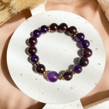Load image into Gallery viewer, Amethyst with Garnet Bracelet