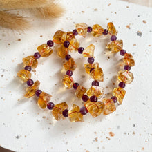 Load image into Gallery viewer, Citrine with Amethyst Bracelet