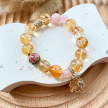 Load image into Gallery viewer, Money Bag Charm , Citrine with Rose Quartz