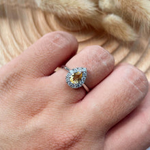Load image into Gallery viewer, Citrine , Garnet , Blue Topaz Ring
