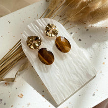 Load image into Gallery viewer, Tiger Eye Earring