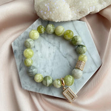 Load image into Gallery viewer, Lemon Jade Abacus Bracelet