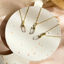 Load image into Gallery viewer, Lemurian Clear Quartz Necklace