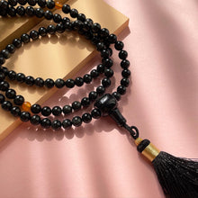 Load image into Gallery viewer, Rainbow Obsidian with Carnelian Mala