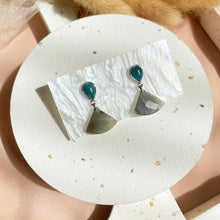 Load image into Gallery viewer, Apatite with Labradorite Earring