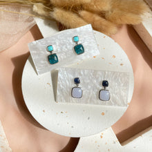 Load image into Gallery viewer, Turquoise with Apatite / Sodalite with Blue Lace Agate Earring