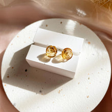 Load image into Gallery viewer, Citrine / Amethyst Rose Earring