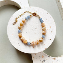 Load image into Gallery viewer, Angelite With Mother Of Pearl Bracelet