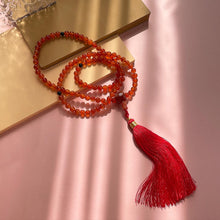 Load image into Gallery viewer, Carnelian with Black Onyx Mala