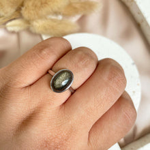 Load image into Gallery viewer, Golden Sheen Obsidian Ring