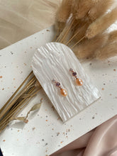 Load image into Gallery viewer, Fresh Water Pearl , Amethyst with Cubic Zirconia Earring