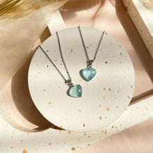 Load image into Gallery viewer, 92.5 Silver Aquamarine Heart Pendant