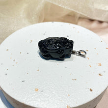 Load image into Gallery viewer, 92.5 Silver Dragon Turtle Old Coin Rainbow Obsidian Pendant