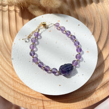 Load image into Gallery viewer, Flourite Pixiu with Amethyst Bracelet
