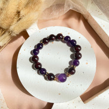 Load image into Gallery viewer, Amethyst with Garnet Bracelet