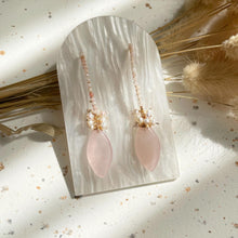 Load image into Gallery viewer, Pink Opal with Rose Quartz Earring