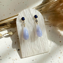 Load image into Gallery viewer, Sodalite with Blue Lace Agate Earring