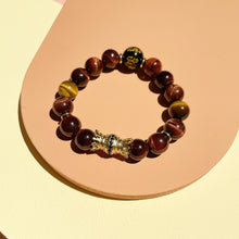 Load image into Gallery viewer, Tiger Eye with Black Onyx Bracelet (Unisex)