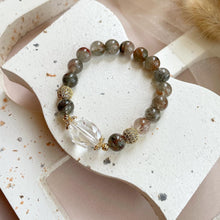 Load image into Gallery viewer, Lodolite with Clear Quartz Bracelet