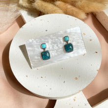 Load image into Gallery viewer, Turquoise with Apatite / Sodalite with Blue Lace Agate Earring