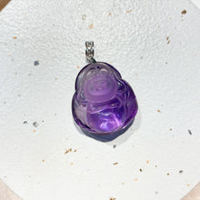Load image into Gallery viewer, 92.5 Silver Uruguay Amethyst Happy Buddha Pendant