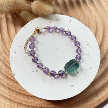 Load image into Gallery viewer, Flourite Pixiu with Amethyst Bracelet
