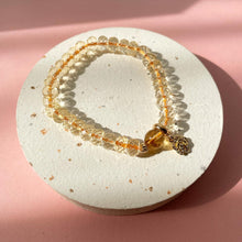 Load image into Gallery viewer, Citrine Rose Charm Bracelet