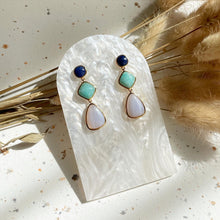 Load image into Gallery viewer, Blue Lace Agate, Amazonite with Sodalite Earring
