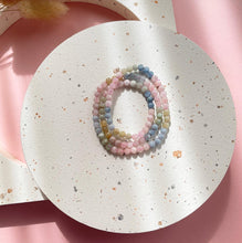 Load image into Gallery viewer, Morganite 3 Row Bracelet