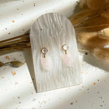 Load image into Gallery viewer, Rose Quartz with Mother Of Pearl Earring