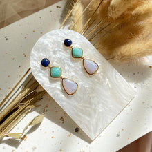 Load image into Gallery viewer, Blue Lace Agate, Amazonite with Sodalite Earring