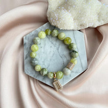 Load image into Gallery viewer, Lemon Jade Abacus Bracelet