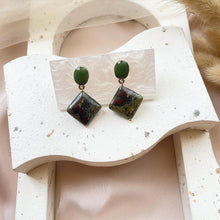 Load image into Gallery viewer, Dragon Blood Jasper Earring