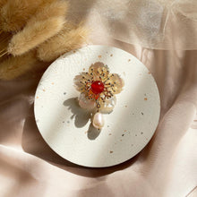 Load image into Gallery viewer, Mother Of Pearl with Carnelian Brooches / Pendant