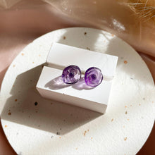 Load image into Gallery viewer, Citrine / Amethyst Rose Earring