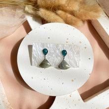 Load image into Gallery viewer, Apatite with Labradorite Earring